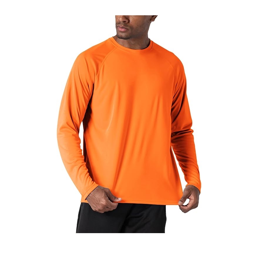 Men's UPF 50+ Breathable Long Sleeve Rash Guard Top Moisture-Wicking Sun Protection for Swimming Beach Sports-Beach Sports