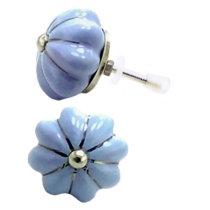 Calidad de exportación Beautiful Silver Line Melon cajón gabinete perillas de cerámica manija y tracción [CK 440] - Product Image 2