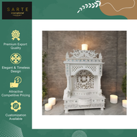 Mandir hindou et temple Pooja de qualité supérieure, nouveau design, fabriqué à la main, en marbre indien, pour la décoration de la maison et la prière