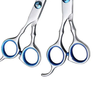 2 Pcs Thiết Lập Chuyên Nghiệp Chất Lượng Thép Không Gỉ Cầu Vồng Màu Titan Tráng Hoa Thiết Kế Cắt Tóc Cắt Tóc Kéo - Product Image 6