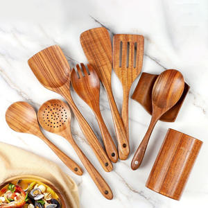 Nouvelle collection de spatules en bois ensemble de cuillères spatules en bois de qualité supérieure mélangeant des outils de cuisson - Product Image 6