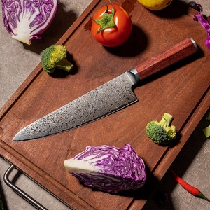 Venta al por mayor personalizado calidad superior OEM ODM servicio profesional cuchillo de cocina con Damasco hoja afilada mango de madera cuchillo de Chef - Product Image 6