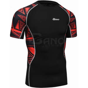 ชุดป้องกันผดผื่นสำหรับผู้ชายผ้าสแปนเด็กซ์/ โพลีเอสเตอร์ยาวออกแบบโลโก้ได้ตามต้องการ - Product Image 2