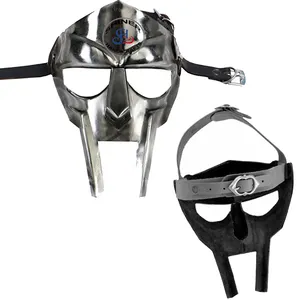 Artisanat médiéval MF Doom gladiateur en acier casque romain masque facial MF Doom Armor Re-équipement Viking gladiateur