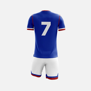 Offre Spéciale – Ensemble d'uniformes de football respirants pour l'été, personnalisables avec logo, style France, 100 % polyester, séchage rapide, col en V - Product Image 6