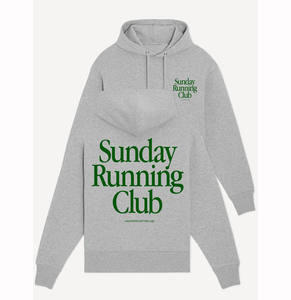 Sudadera con capucha de invierno de algodón orgánico regular personalizada con bordado e impresión digital-Sudadera Sunday Running Club - Product Image 1
