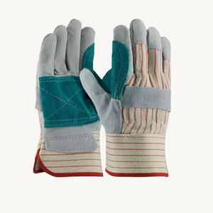 Guantes de trabajo ecológicos lisos de cuero dividido de doble palma para trabajo pesado Unisex 2025, seguridad de invierno, soldadura de jardinería para construcción - Product Image 2