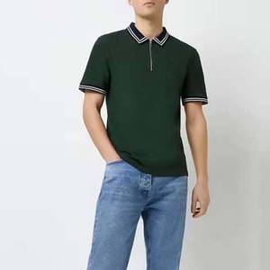 2025 calidad superior estilo Casual algodón de talla grande camisa transpirable de secado rápido hombres Slim Fit manga corta Polo camisetas media cremallera - Product Image 4