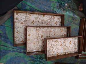 Bandeja de Almacenamiento Clásica de Madera Profesional para Restaurante, Pan, Postre y Uso en la Cocina, Apta para Lavavajillas, de Crescent Crafts - Product Image 2