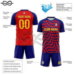 Maillot de football classique T-shirts de football respirants Vêtements de football Uniforme de football Kit d'uniforme de football réel Maillot de football - Product Image 4