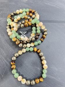 สร้อยข้อมือลูกปัดคริสตัลแม่เหล็กเงินจากหินธรรมชาติ - Product Image 2