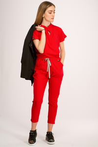 Ensembles d'uniformes extensibles avec chemise à manches courtes flexible et col montant moderne pour les équipes médicales - Product Image 6