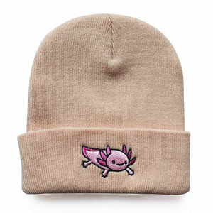Popular invierno dibujos animados Animal Hexagonal dinosaurio tejido sombrero acrílico lana gorra deportes al aire libre México Axolotl frío Beanie - Product Image 2