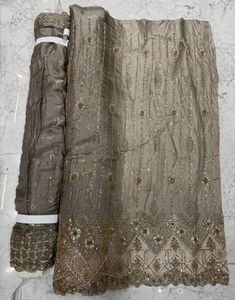 Tela de seda Premium para mujer, ropa de fiesta, trajes étnicos de boda, Material de colección festiva nupcial de diseñador - Product Image 3