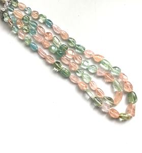 ลูกปัดมอร์แกไนต์ธรรมชาติทรงกลมเรียบ สำหรับทำเครื่องประดับอัญมณี สร้อยคอ - Product Image 1