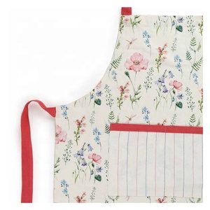 Tablier en Polyester imprimé floral Vintage haut de gamme élégant accessoire de cuisine de Style français printemps été conception sûre de saleté personnalisée - Product Image 2