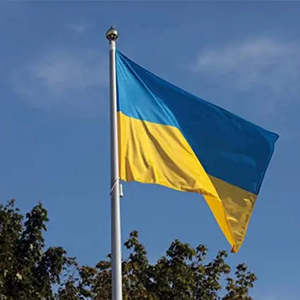 ชุดธงชาติยูเครน 10 ชิ้น ขนาด 3x5 ฟุต สำหรับใช้งานกลางแจ้ง - ธงชาติยูเครน ผลิตจากโพลีเอสเตอร์คุณภาพสูง เย็บสองชั้น สีสันสดใส พร้อมห่วงทองเหลือง 2 ชิ้น - Product Image 1