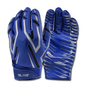 Profesional de diseño personalizado guantes de fútbol americano transpirable Spandex Rugby receptor equipo - Product Image 5