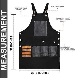 Customizable Work <b>Apron</b> <b>with</b> <b>Pockets</b> Breathable Anti-Static Flame-Retardant Waterproof for Workwear - Product Image 2
