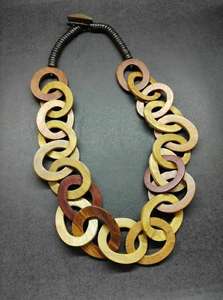 Different Unique Design Wood With Thread Chain Design From the CRATED TREASURES Handmade Handicraft Fashion <b>Necklace</b> for Girls - Product Image 6