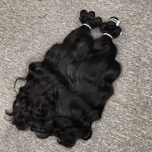 Vente en gros d'extensions de cheveux Remy vietnamiens vierges 100% meilleure qualité machine ondulée naturelle Double trame pour femmes noires cheveux bruts - Product Image 2