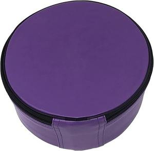 Premium Masonic Crown Cap Case Leather Freemason <b>Hat</b> Storage Carrying Box, <b>Purple</b> (Plain) Hard-Shell Protection: Safeguards - Product Image 3