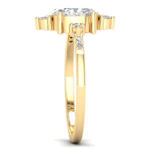 แหวนหมั้นเพชรโมอิสซาไนต์ทรงรี 1.36 กะรัต ราคาขายส่ง REYES สำหรับผู้หญิง ทองคำแท้ 14K ของขวัญแต่งงาน เครื่องประดับ - Product Image 3