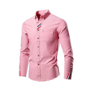 เสื้อเชิ้ตผ้าลินิน100% แขนยาวสำหรับผู้ชาย, ชุดเดรสผ้าลินินแท้ทรงสลิมเสื้อเชิ้ตลำลองสวมใส่สบายสำหรับผู้ชายฤดูร้อน - Product Image 1