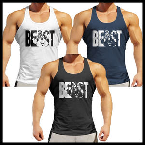 Venta al por mayor de camisetas sin mangas ajustadas con cuello redondo de algodón para hombre logotipo personalizado costilla sin costuras suave transpirable de punto diseño de talla grande - Product Image 6