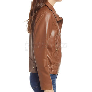 Veste en cuir de moto fabriquée au Pakistan, vente en gros, mode, veste en cuir de moto pour femmes - Product Image 3