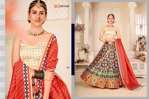 Vêtements ethniques, magnifique lehenga choli en soie paithani avec travail de zari, fabrication de surat, nouveau lehenga - Product Image 4