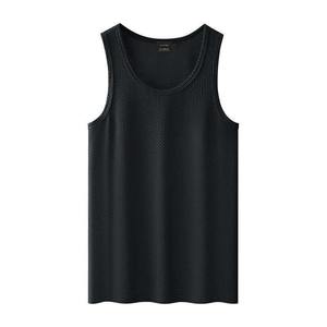 High Quality 100% Polyester Ribbed Gym <b>Tank</b> <b>Tops</b> for <b>Men</b> Factory Wholesale in Black <b>White</b> Gray-Blank Singlets in Bulk - Product Image 1