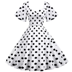 Vestido de Mujer con Puntos de Polka 2026, Elegante, a la Moda, para Fiesta, Estilo Pin-up Retro de los Años 50, Vintage - Product Image 6