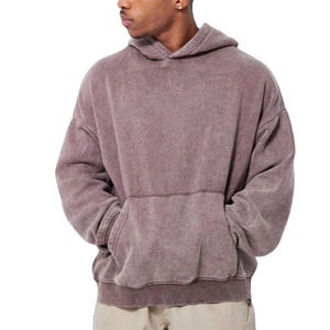 Veste de travail en coton mélangé lourd délavé sur mesure avec sweat à capuche doublé vintage pour travailleur disponible au prix d'usine - Product Image 3