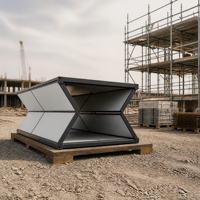 Maison conteneur pliable et repliable, livrée à plat pour le chargement en conteneur, maison mobile modulaire préfabriquée, économie de fret