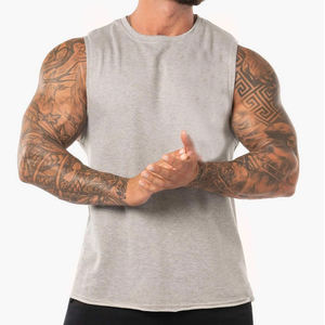 Wholesale Men Sports Tank Top Custom <b>Muscle</b> Fitness <b>Vest</b> Training Men's Gym Tank Top - Product Image 1