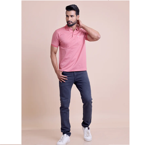 เสื้อยืดผ้าฝ้ายเมอร์เซอร์ไรซ์มีสไตล์สำหรับคอโปโลลำลองสวมใส่สบายและยืดหยุ่นผ้าฝ้าย100% ไร้กาลเวลา - Product Image 1