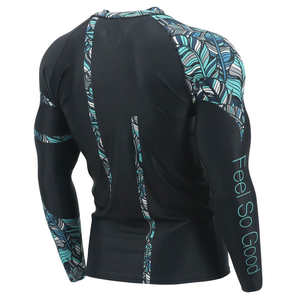 Personalizada de los hombres MMA Rash Guards transpirable Anti-UV Digital impreso sublimado fabricado en Pakistán - Product Image 3