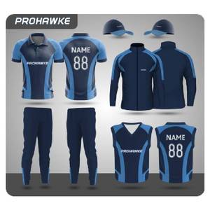 ชุดเครื่องแบบคริกเก็ตสำหรับผู้ชายชุดคริกเก็ตโปรฮอว์คริกเก็ตแบบปรับแต่งได้น้ำหนักเบาพรีเมี่ยมพร้อมชื่อแบรนด์เฉพาะตัว - Product Image 1