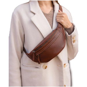 Pack for Men and <b>Women</b> Portable <b>Belt</b> <b>Bags</b> for Daily Use Luxury Vintage Genuine Leather Waist <b>Bag</b> Stylish Crossbody Chest - Product Image 3