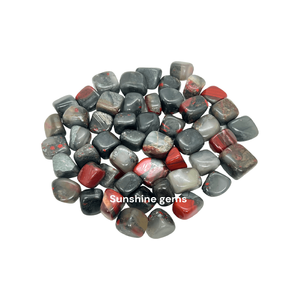 Piedras preciosas de piedra de sangre africana natural al por mayor, piedras preciosas de color verde oscuro y Rojo para curar cristales Feng Shui tallados - Product Image 4