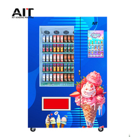 Distributeur automatique de crème glacée à écran tactile haut de gamme AIT, distributeur automatique réfrigéré 24h/24, intérieur/extérieur