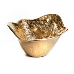 Bol de service alimentaire unique en aluminium doré Décoration de table Dates Bols de fruits secs au chocolat Idéal pour les repas à la maison - Product Image 3