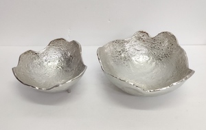 Bol de service élégant, métal argenté, Aluminium, Table décorative, bol perforé, décoration de Table à manger, bol de luxe - Product Image 5