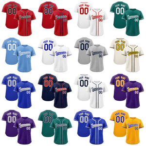 <b>Baseball</b> Jersey for Men Custom Wholesale Blank Pink Yellow Black V-neck 100% Polyester Digital Print Breathable High Quality - Product Image 4