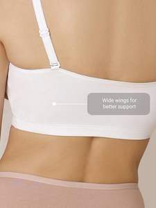 Por encargo 100% algodón color blanco señoras acolchado sujetador mejor precio de fábrica Bangladesh - Product Image 3