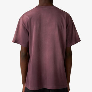 OEM T-shirt lavé à l'acide de haute qualité Streetwear uni T-shirts vintage à séchage rapide Vente en gros de t-shirts délavés à l'acide grande taille pour hommes - Product Image 2