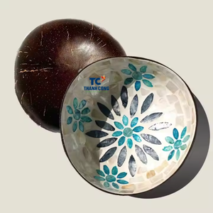 Bols en coquille de noix de coco faits à la main de qualité supérieure accrocheurs bol en noix de coco naturelle en gros du Vietnam - Product Image 1