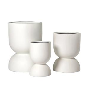 Ensemble de 3 pots de fleurs d'intérieur légers en fibre de ciment de différentes tailles pour la peinture de nouveaux modèles de bols en béton - Product Image 5