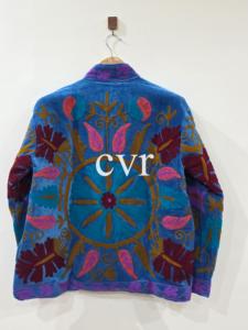 Abrigo de terciopelo bordado a mano con cuello mandarín, manga larga, estampado floral, talla grande, estilo bohemio, ropa de abrigo de otoño para mujer - Product Image 2